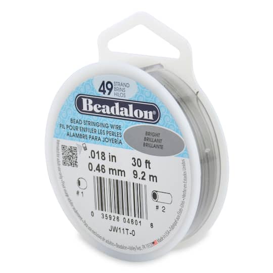 Beadalon® 0.46mm Bright 49 Strand Bead Stringing Wire, 30ft.